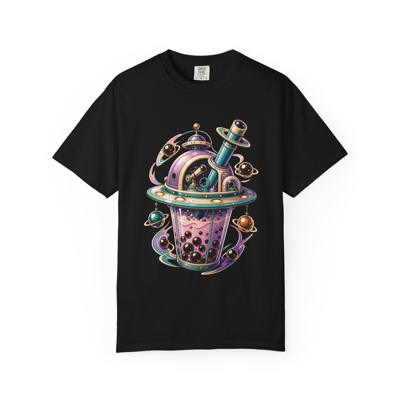 Aliencore Bubble Tea Observatory T-Shirt Graphic