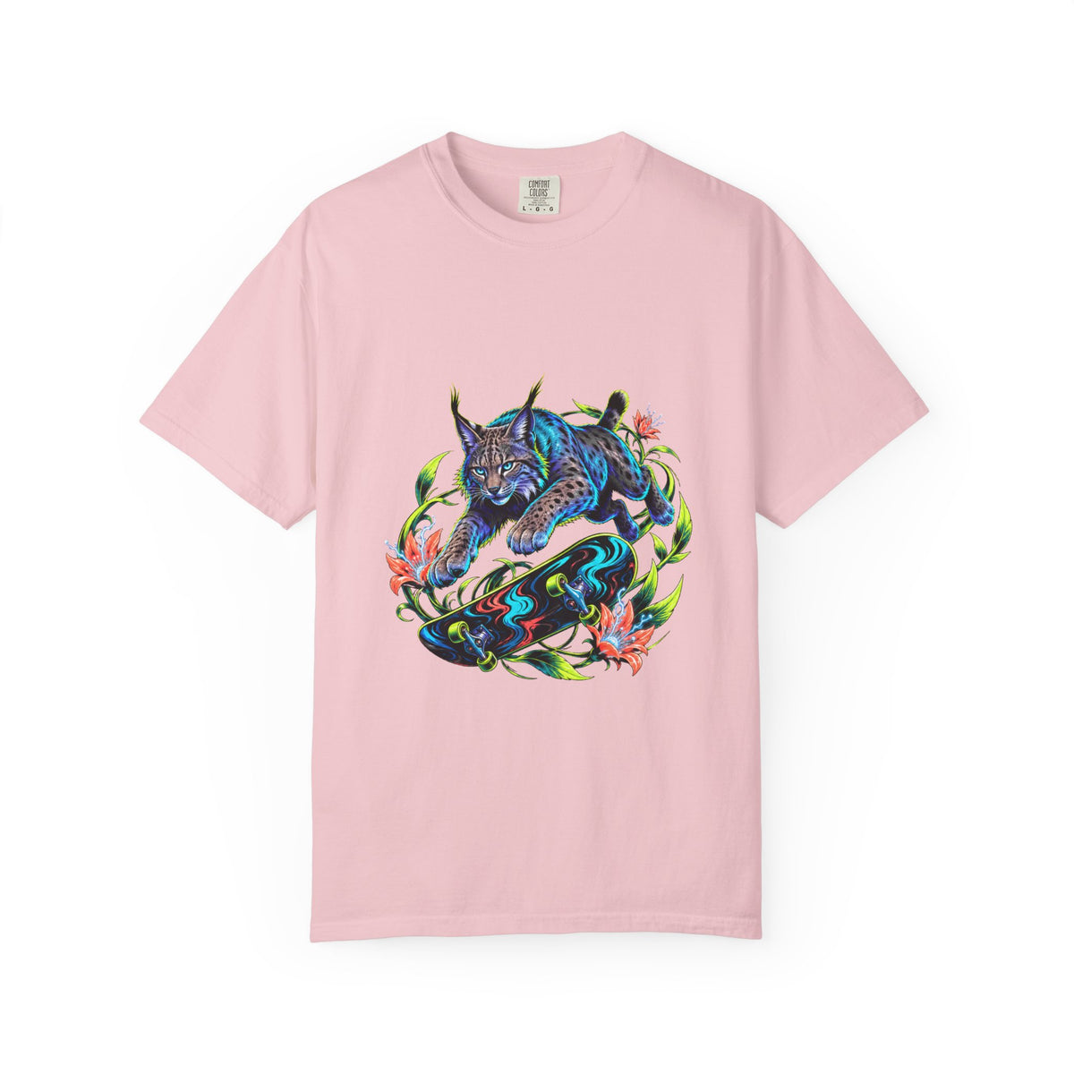 Neon Botanical Skate Lynx Graphic Tee