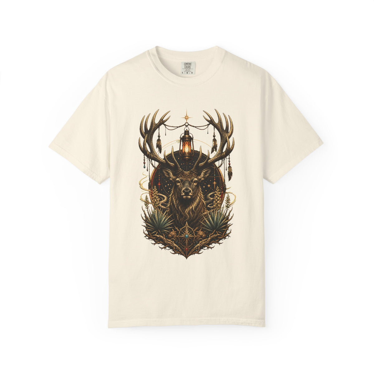 Mystic Stag Lantern Crest T-Shirt Graphic