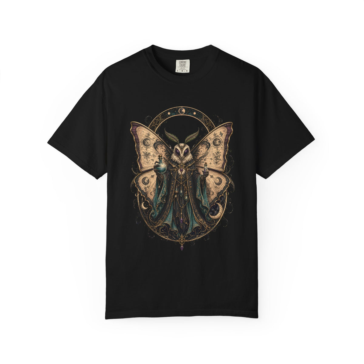 Gothic Bookmoth Alchemist T-Shirt Graphic
