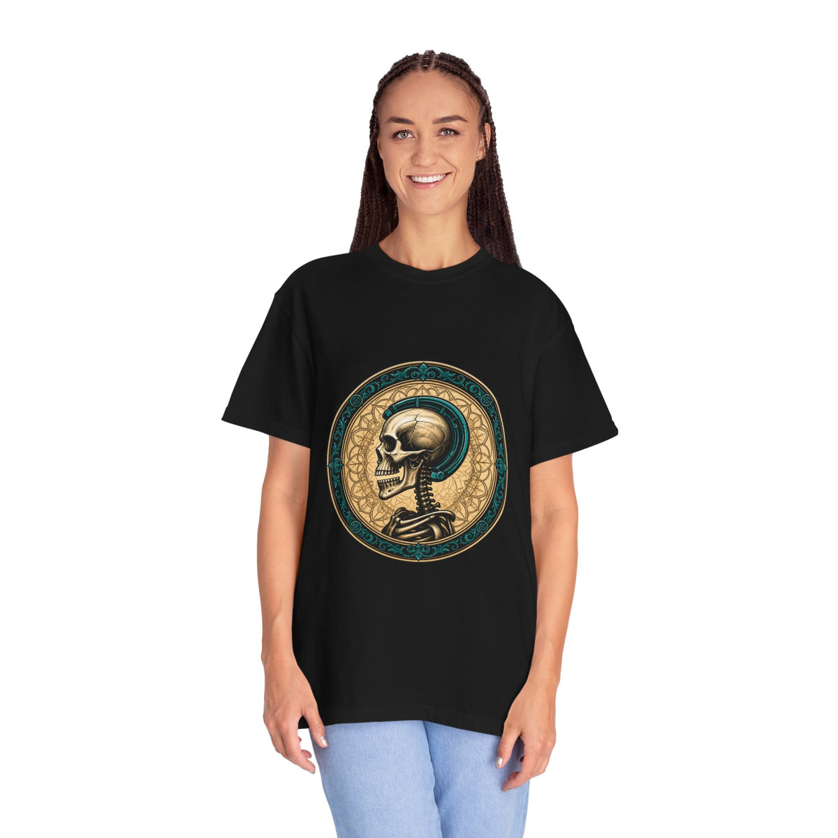 Gothic Skull Medallion T-Shirt Graphic