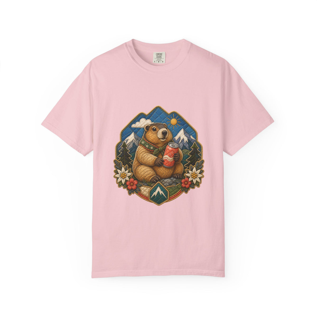 Quilted Alpine Soda Marmot T-Shirt Graphic