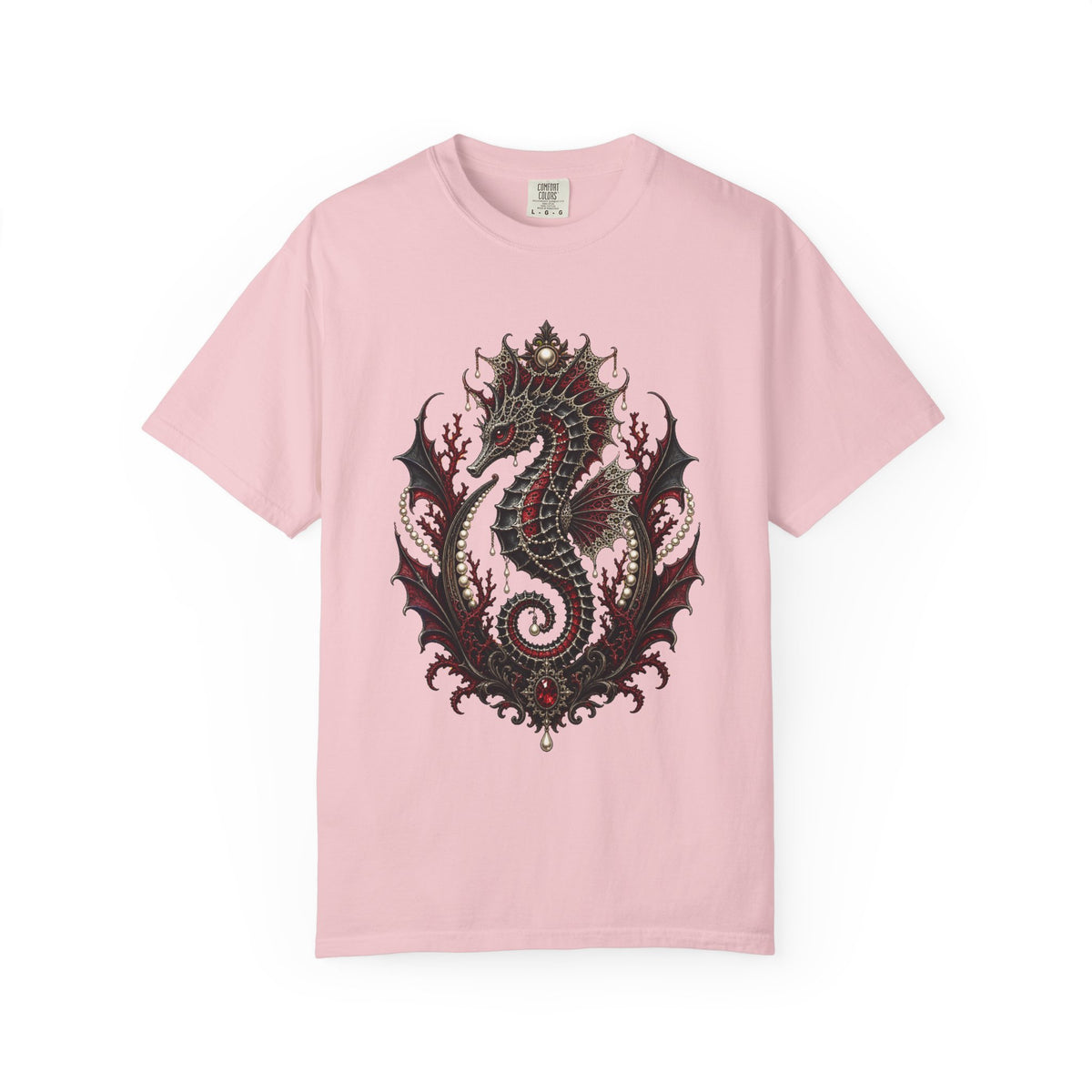 Vampire Lace Seahorse Crest T-Shirt Graphic