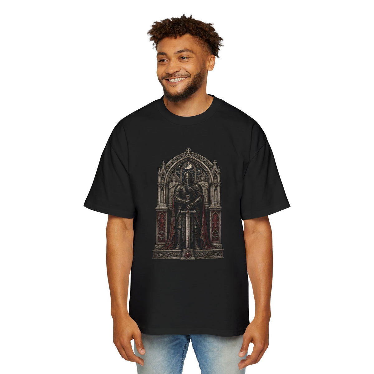Funeral Knight Cathedral Heavy Oversized Gothic Tee
