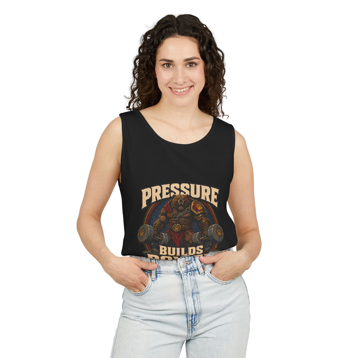 Pressure Builds Power Bear Workout Tank