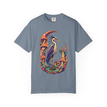 Psychedelic Mushroom Heron Graphic Tee