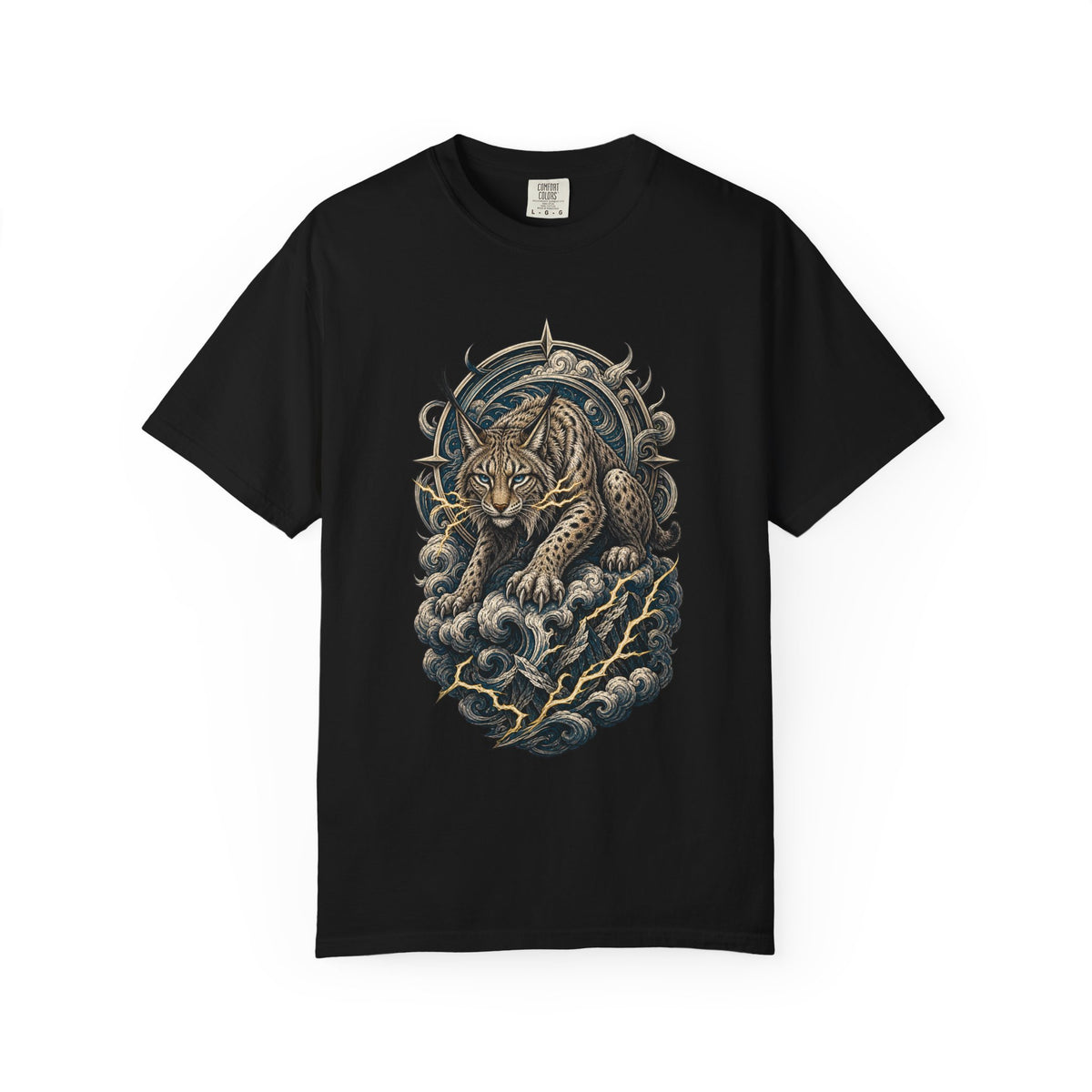 Woodcut Storm Lynx Graphic Tee