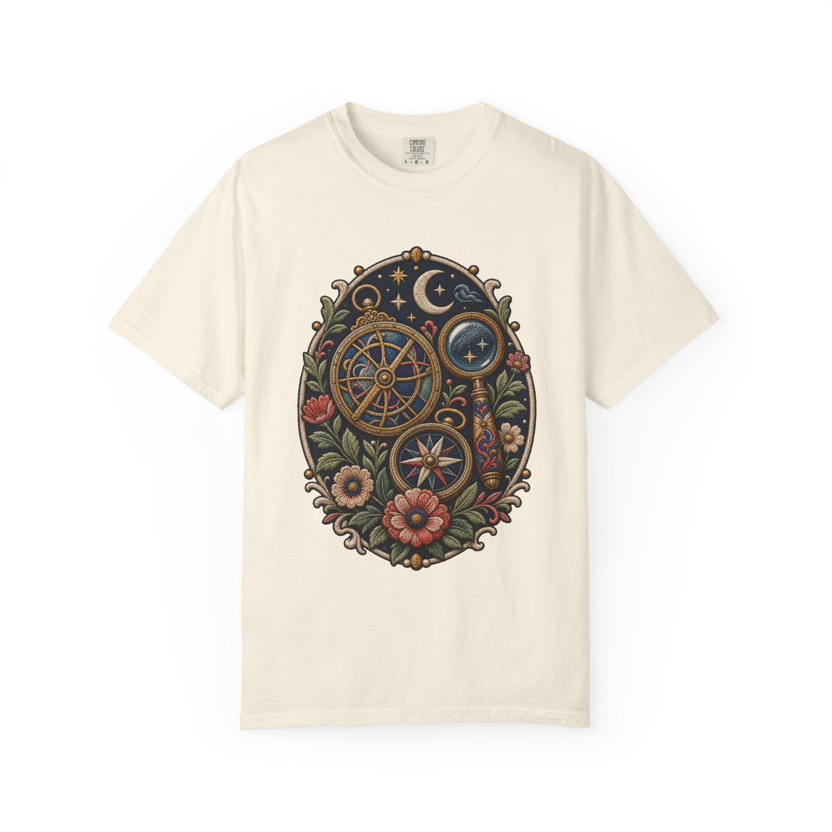 Soft Embroidered Astronomy Tools T-Shirt Graphic
