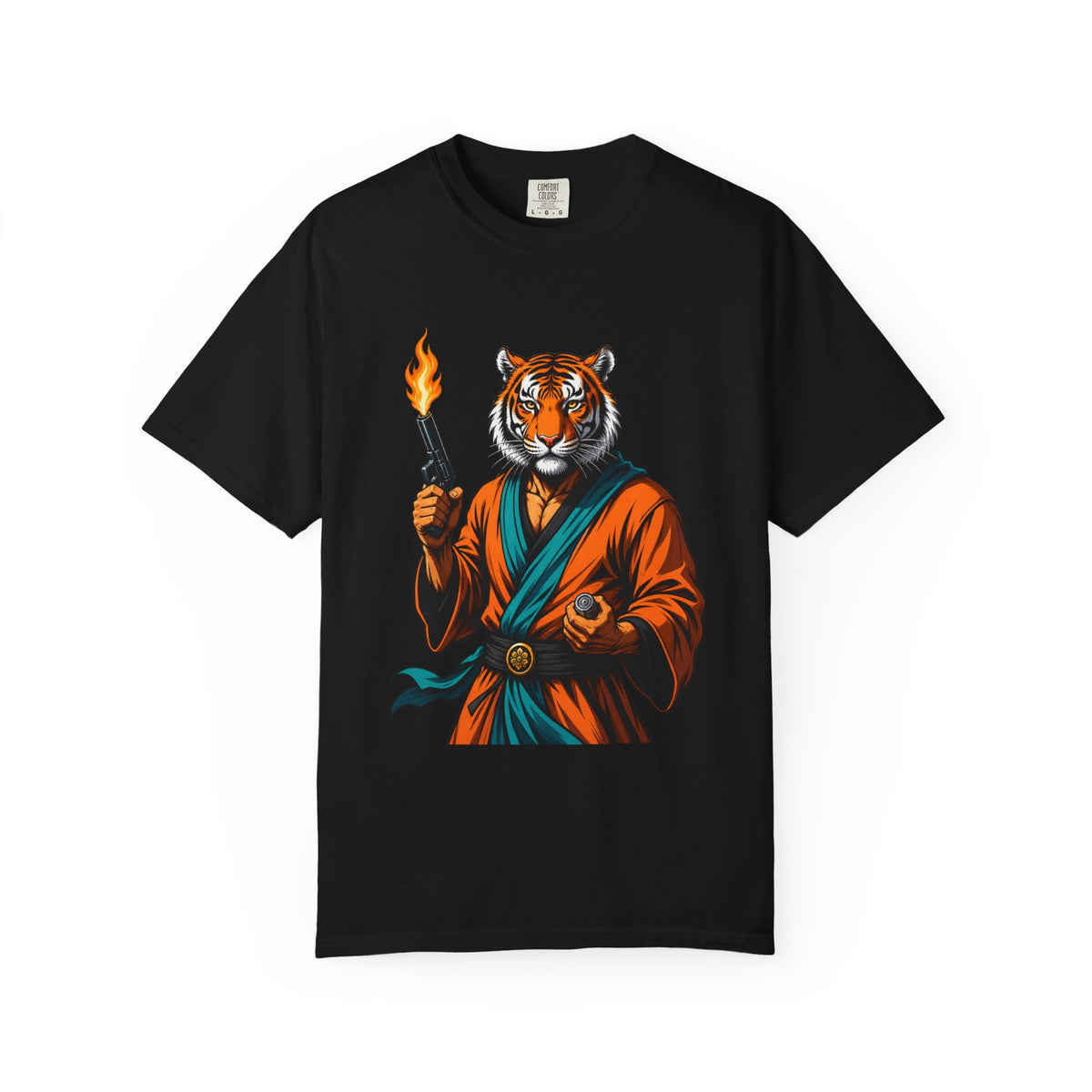 Tiger Gunfighter Graphic T-Shirt Design