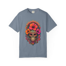 Psychedelic Hibiscus Skull Mask T-Shirt Graphic