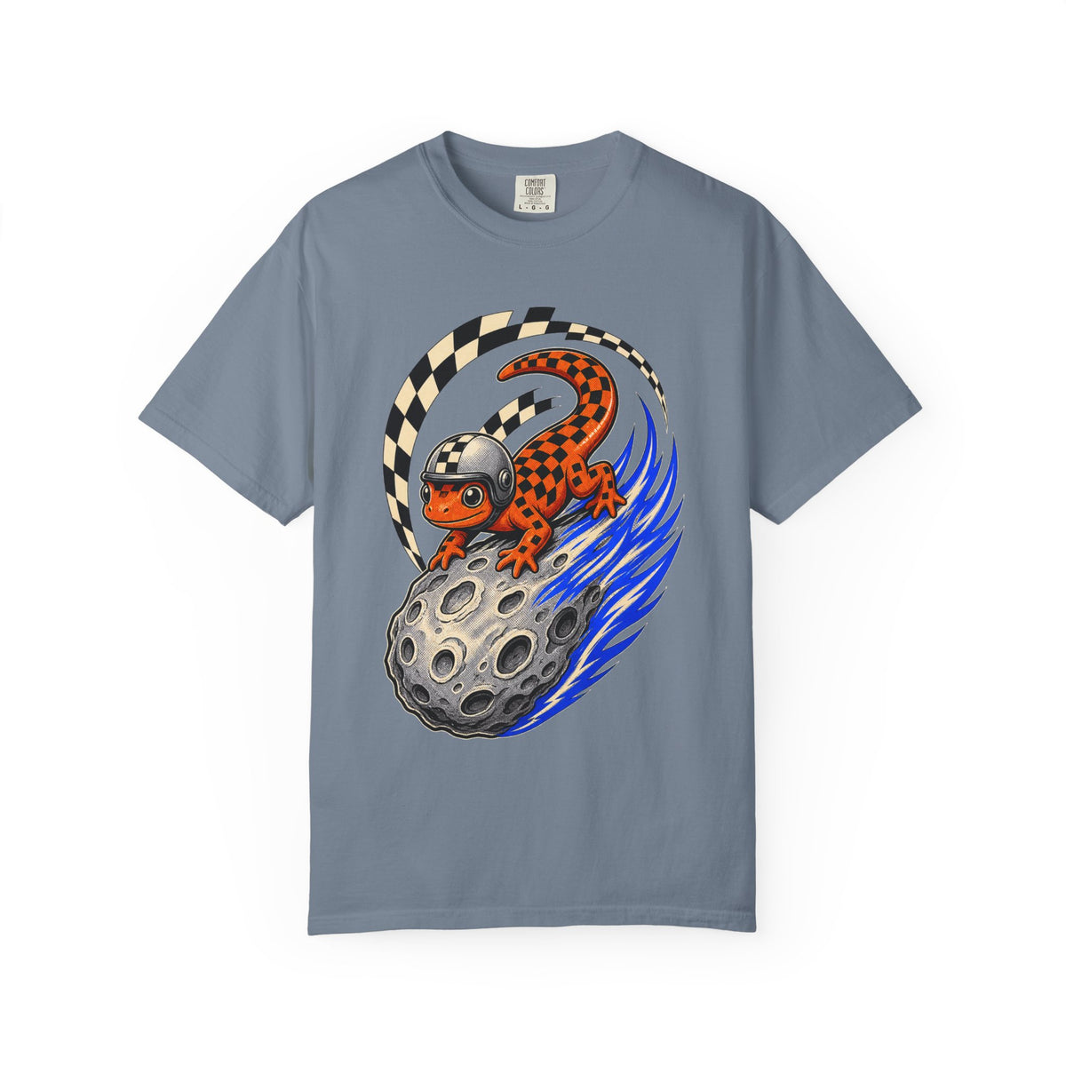 Checkerboard Meteor Newt Graphic Tee