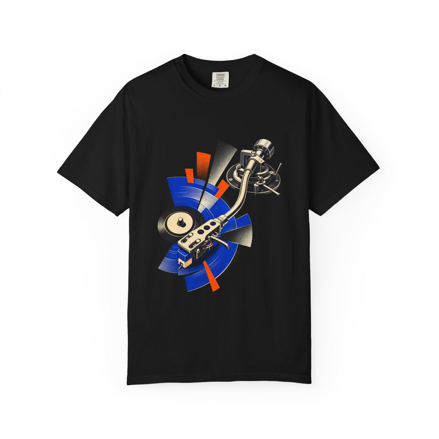 Cobalt Halftone Turntable Tonearm Graphic Tee
