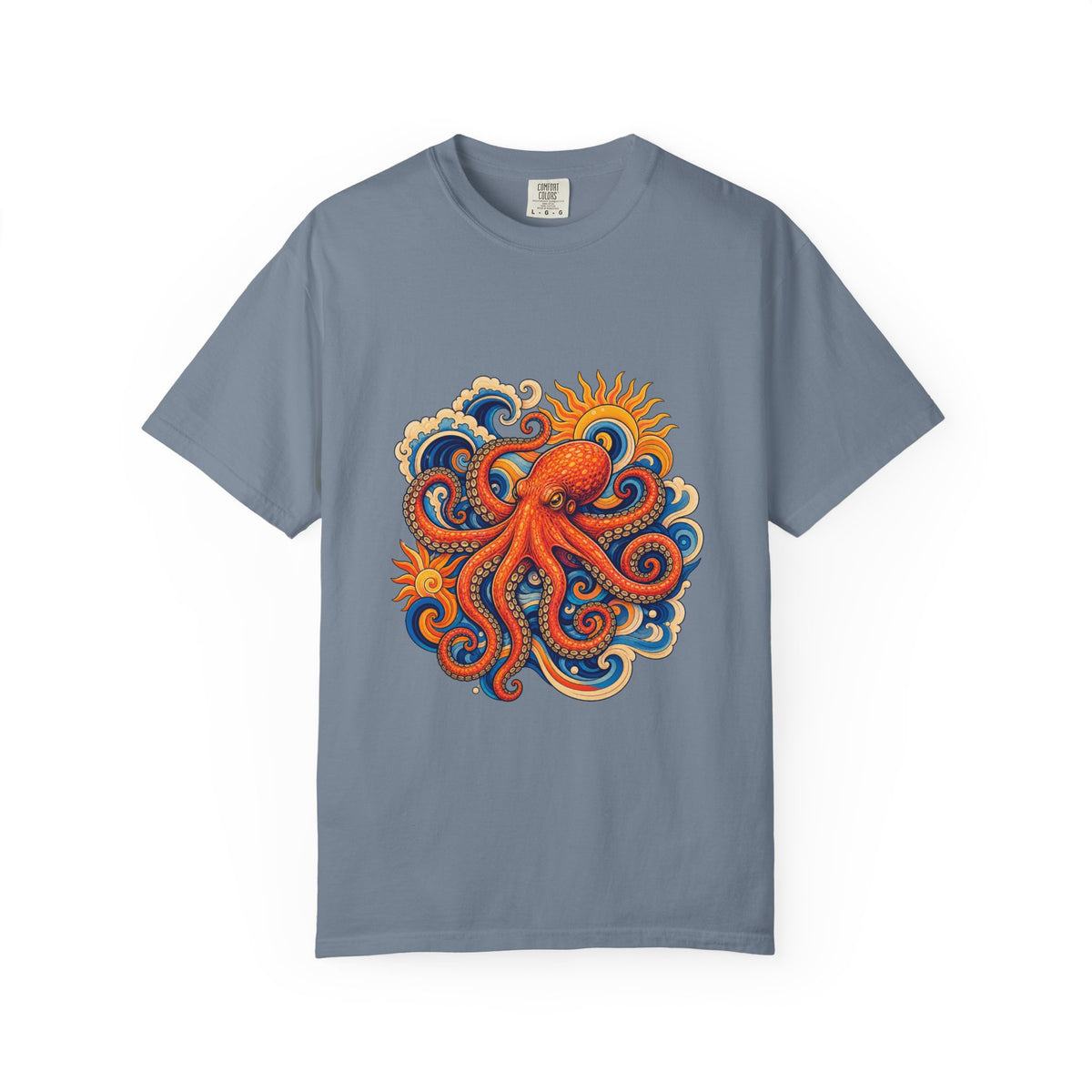 Psychedelic Tide Octopus Graphic Tee
