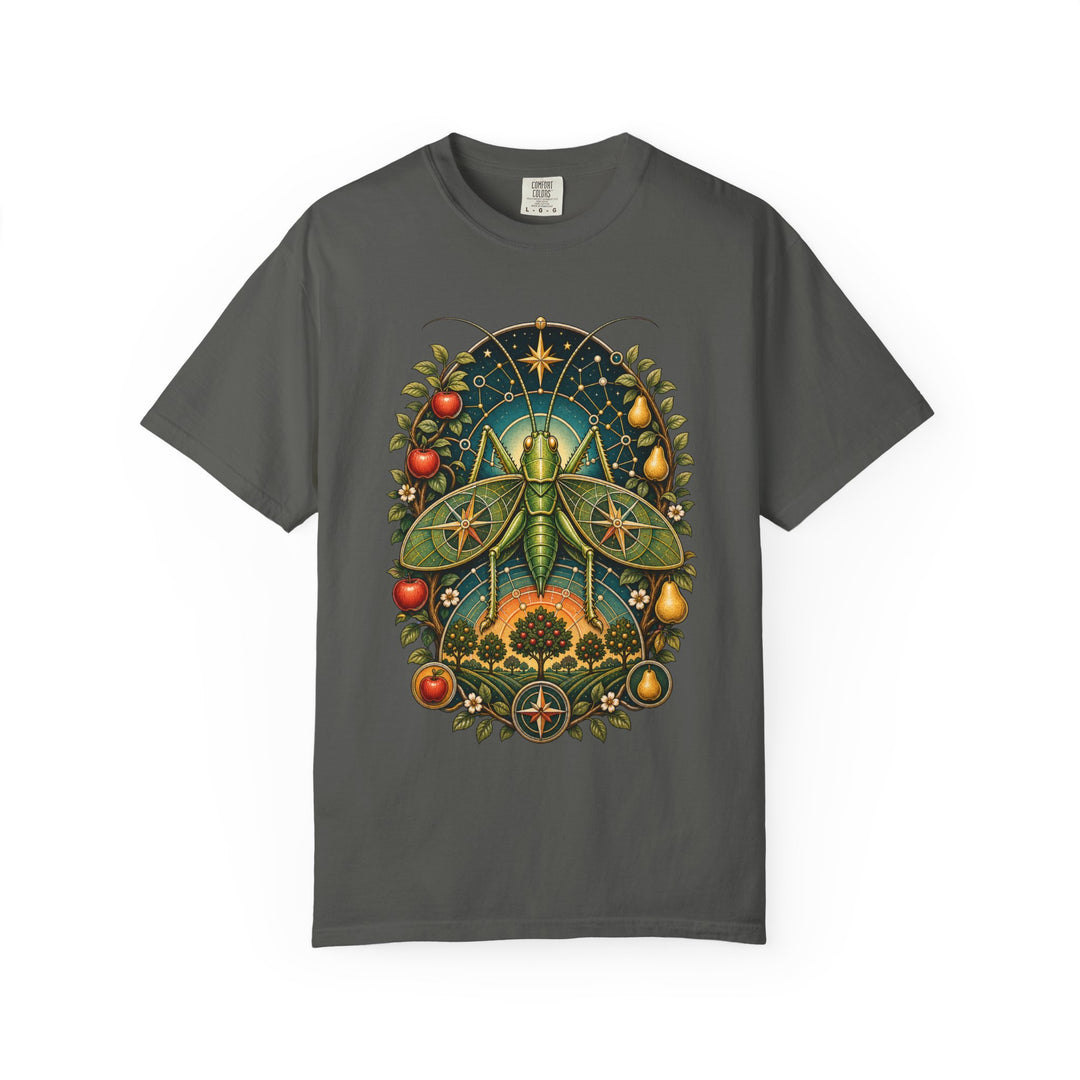 Retro Futurist Orchard Compass Katydid T-Shirt Graphic