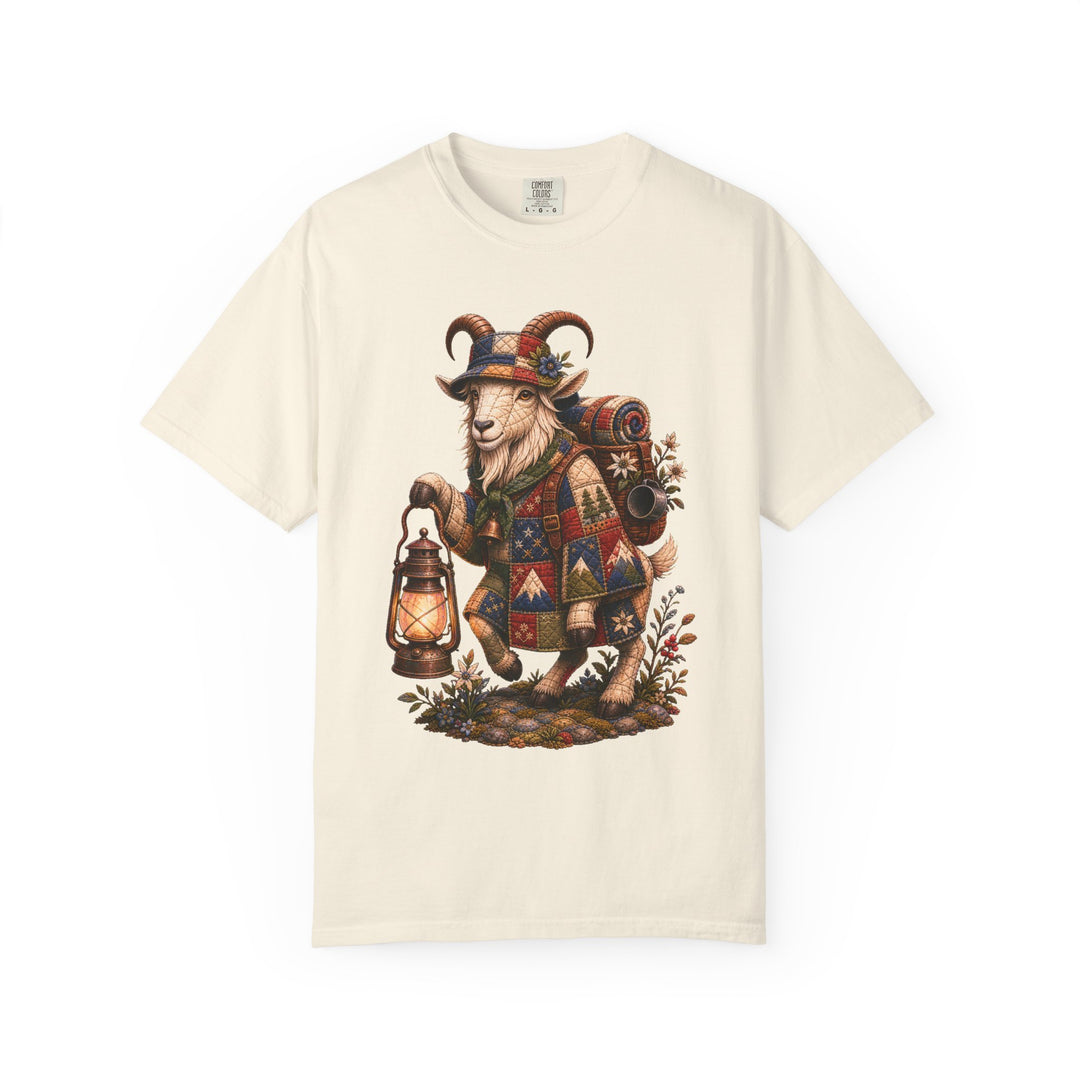 Quilted Highland Picnic Lantern Goat T-Shirt Graphic