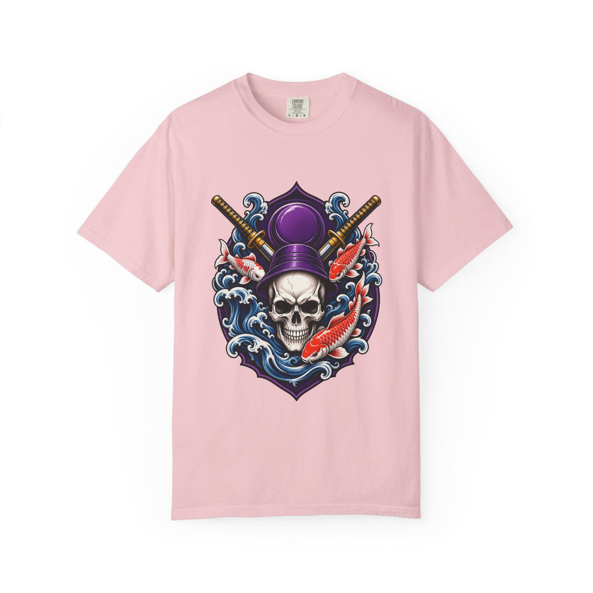 Skull and Koi Crest T-Shirt Graphic