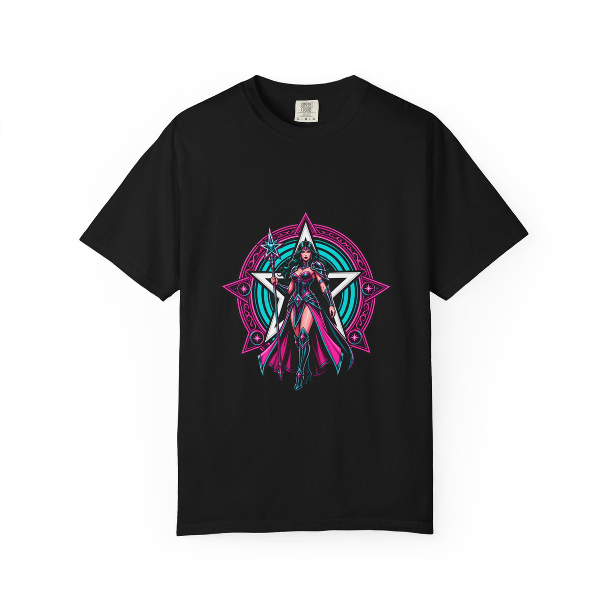 Neon Star Sorceress Crest T-Shirt Graphic
