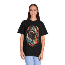 Obsidian Bloom Marbled Paper Vortex Graphic Tee