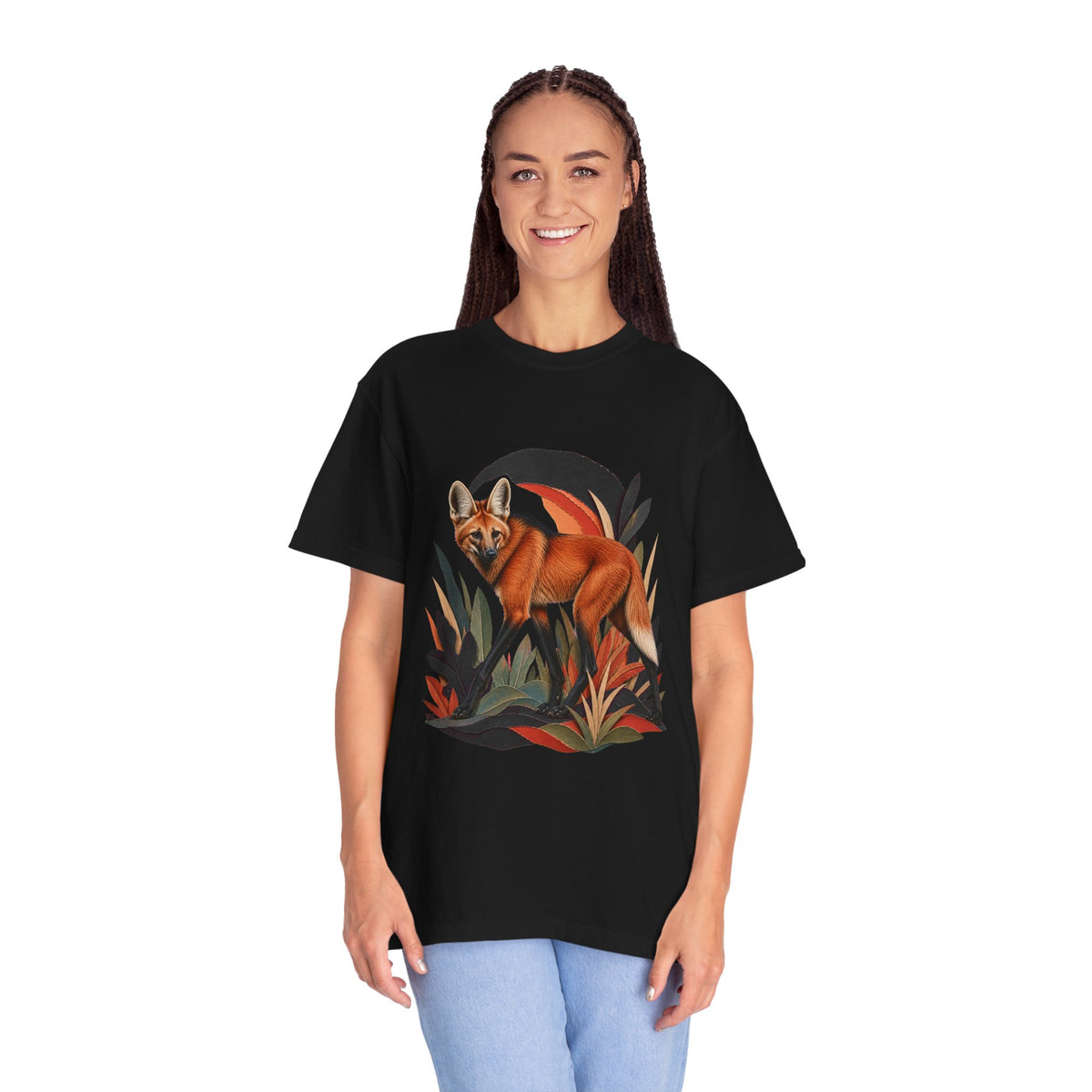 Maned Wolf Twilight Paper Garden Graphic Tee
