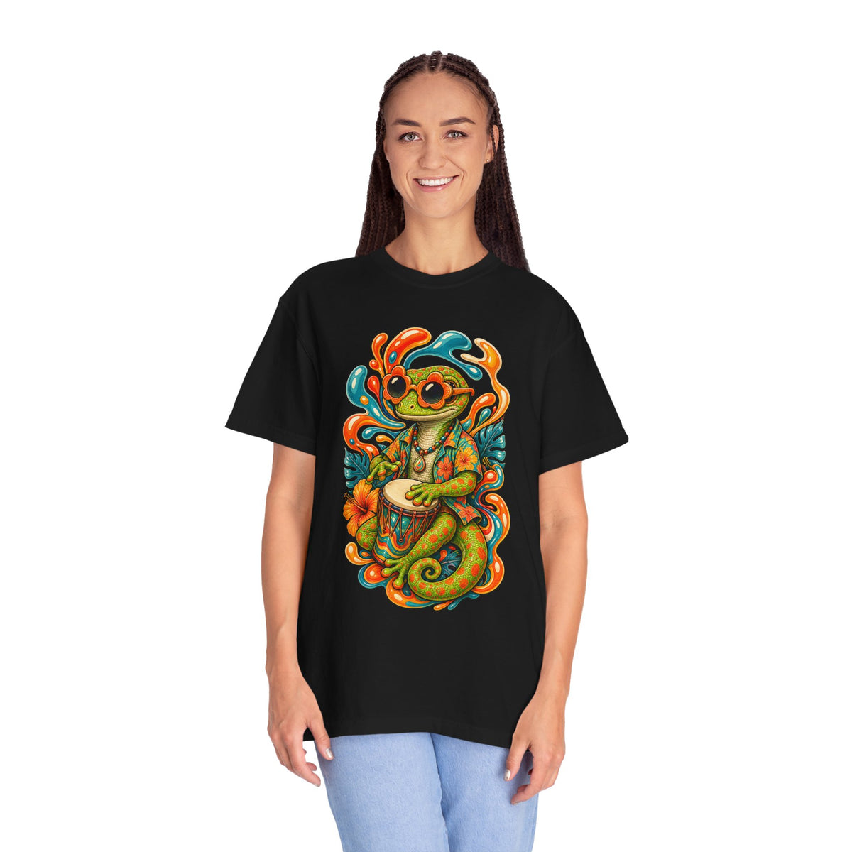 Tropical Lava Lamp Gecko T-Shirt Graphic