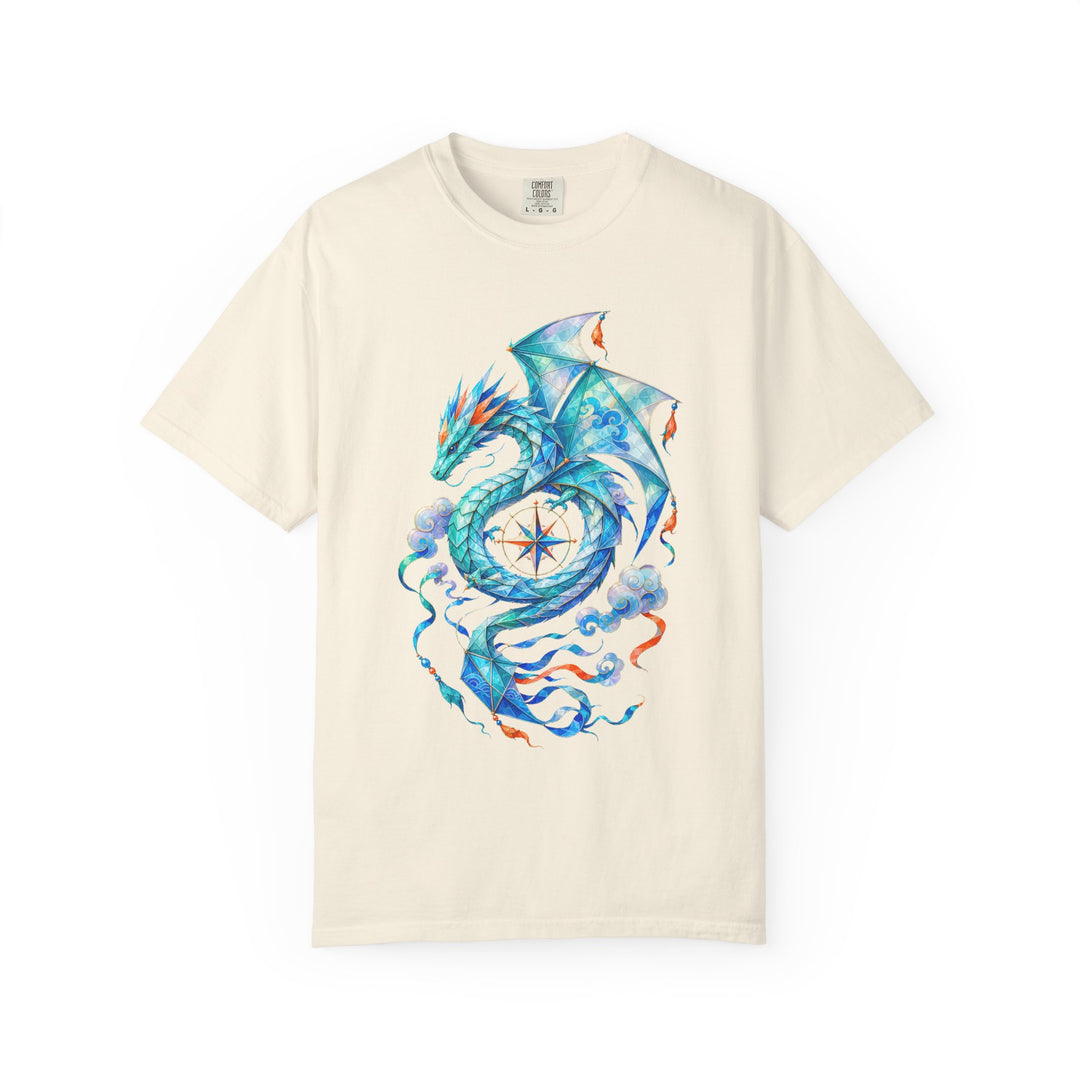 Aquamarine Paper Kite Dragon Graphic Tee
