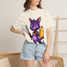 Purple Cat Adventurer T-Shirt Graphic