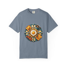 Stained Glass Roadside Breakfast Compass T-Shirt Graphic