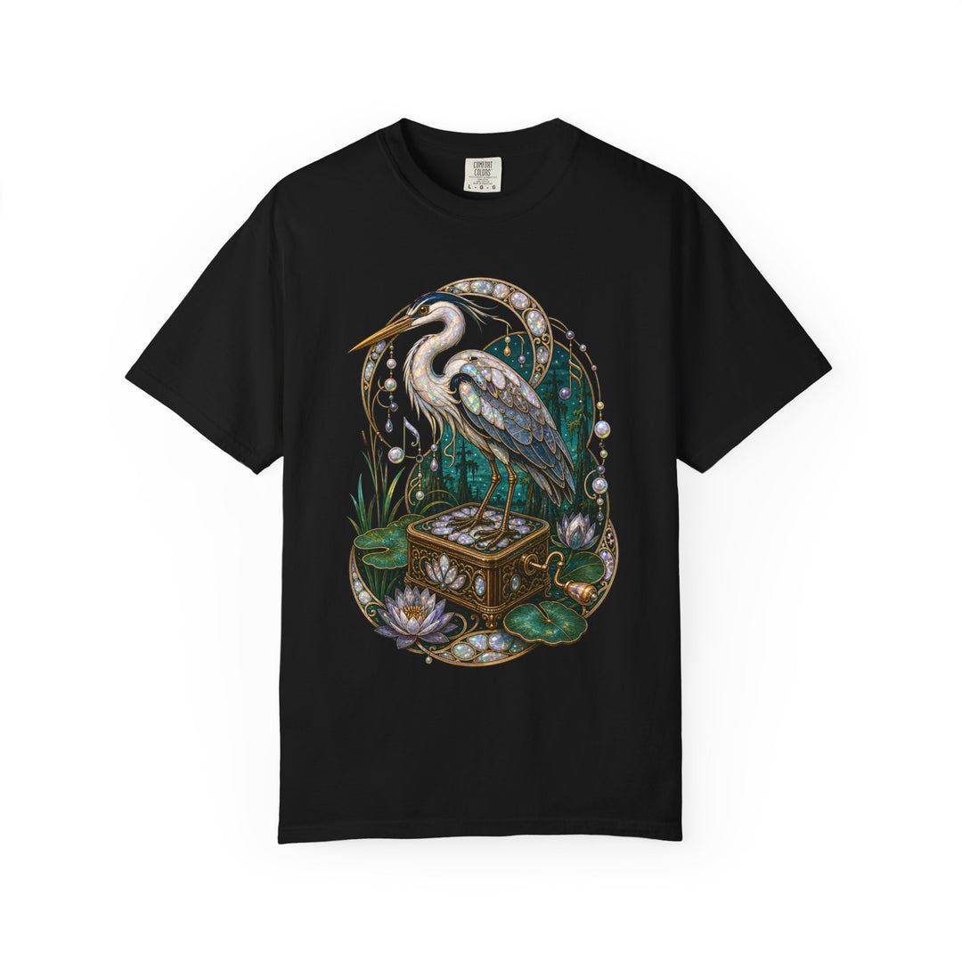 Opal Swamp Music Box Heron T-Shirt Graphic