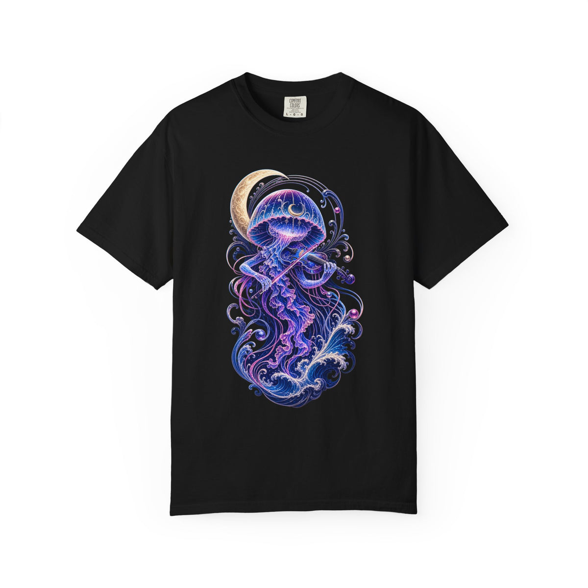 Moonlit Jellyfish Violinist Graphic Tee