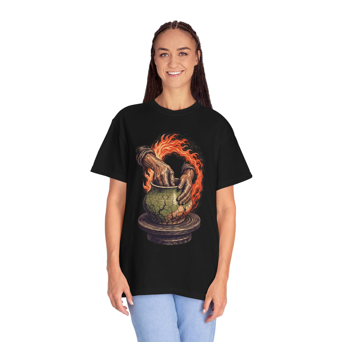 Raku Potter Hands Neo-Folk Graphic Tee