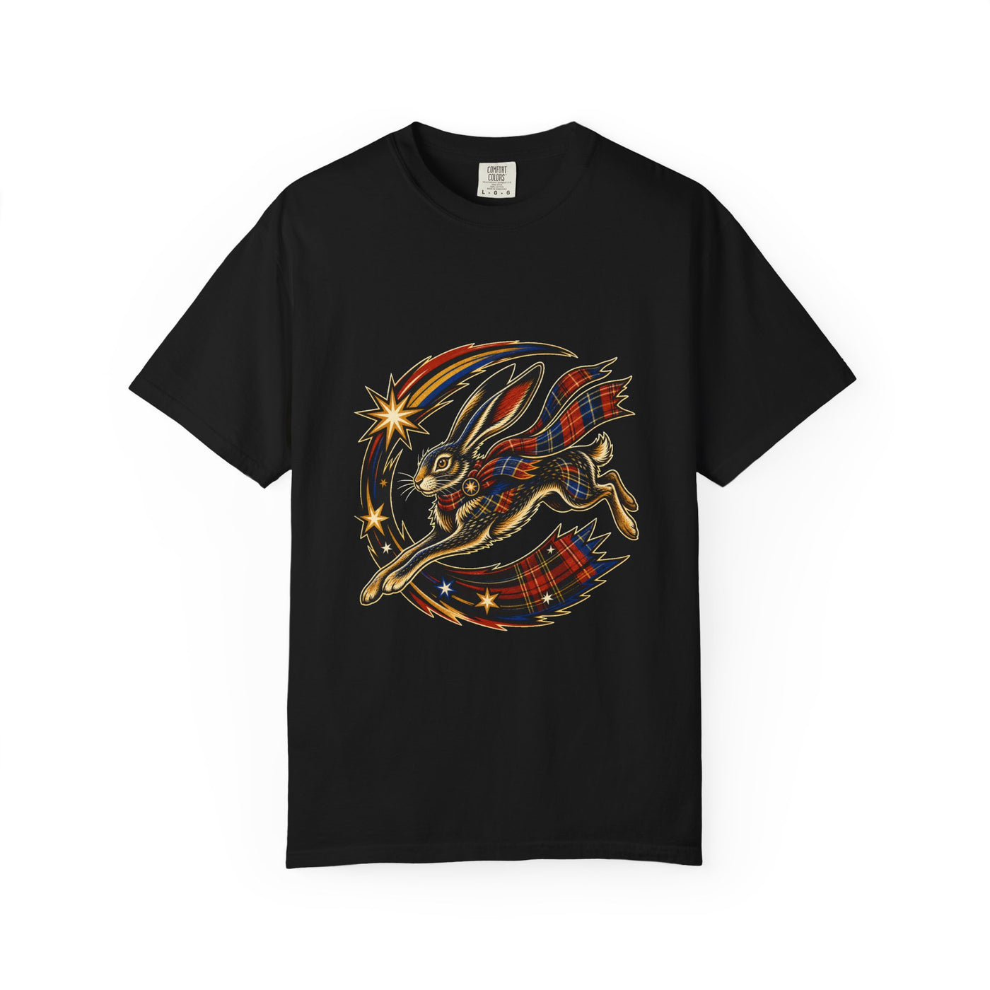 Plaid Comet Hare Herald Graphic Tee