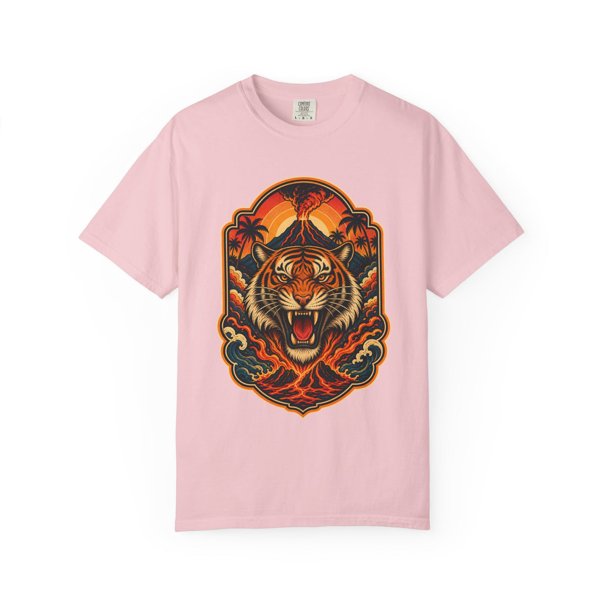 Postcard Volcano Tiger Graphic Tee