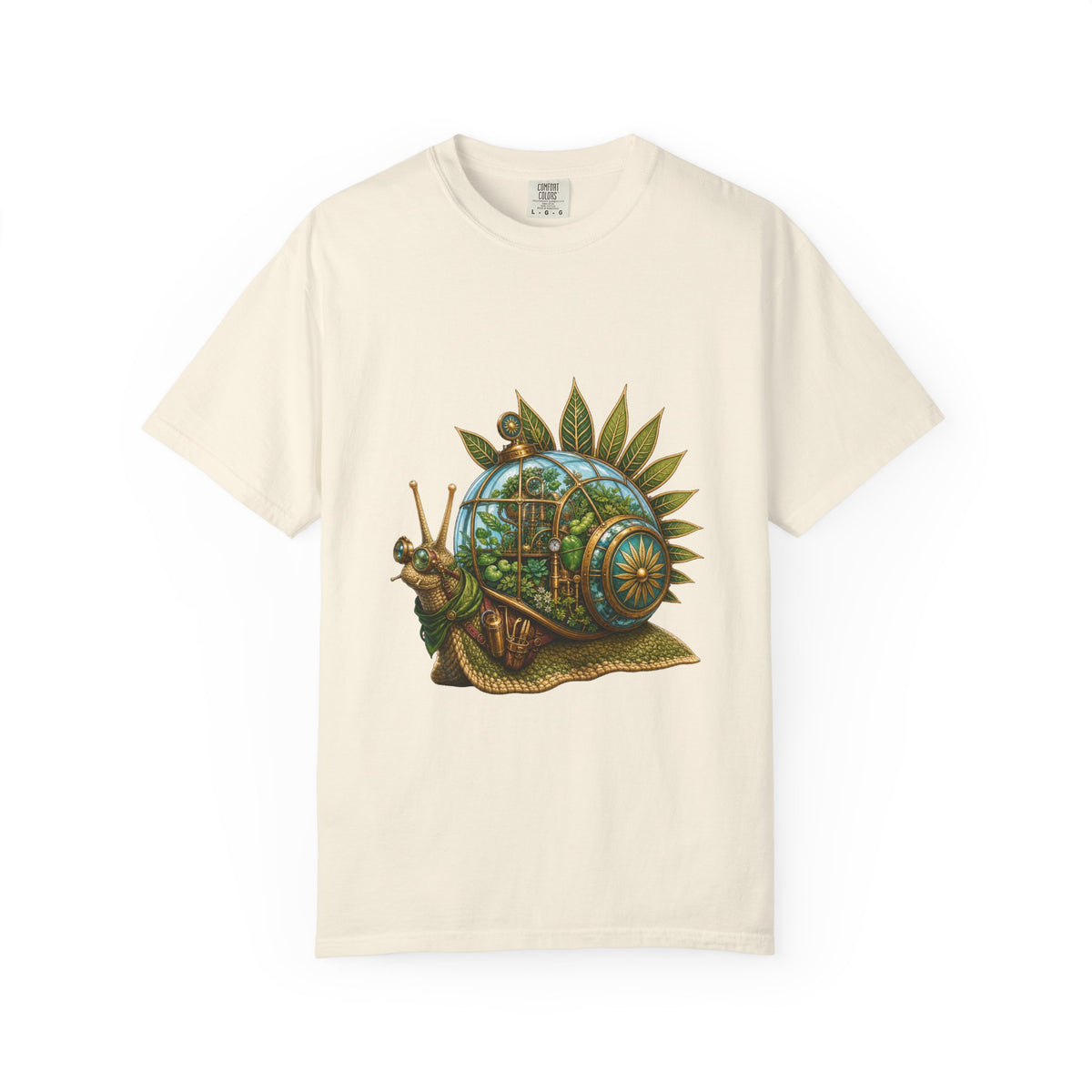 Solarpunk Snail Botanist Graphic Tee