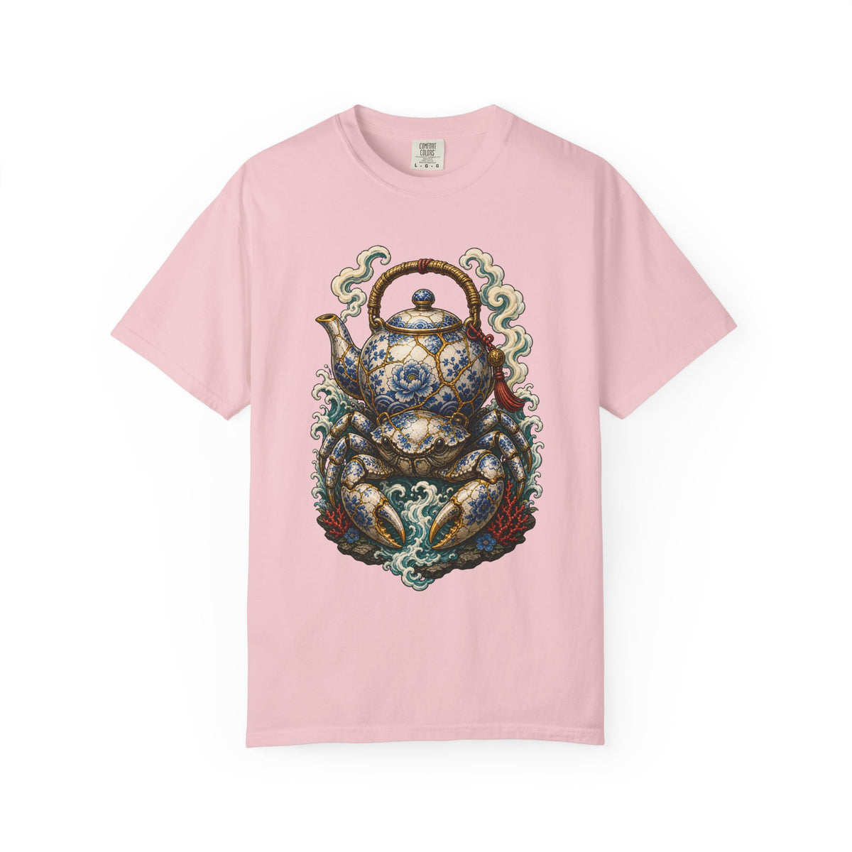 Kintsugi Teapot Guardian Crab T-Shirt Graphic