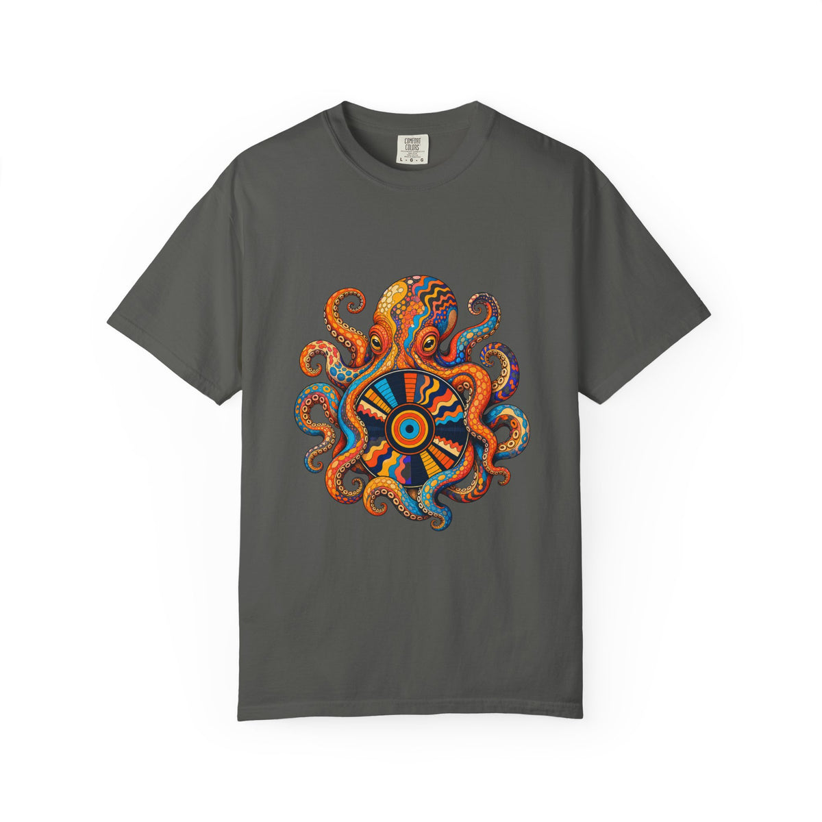 Psychedelic Patchwork Octopus Graphic Tee