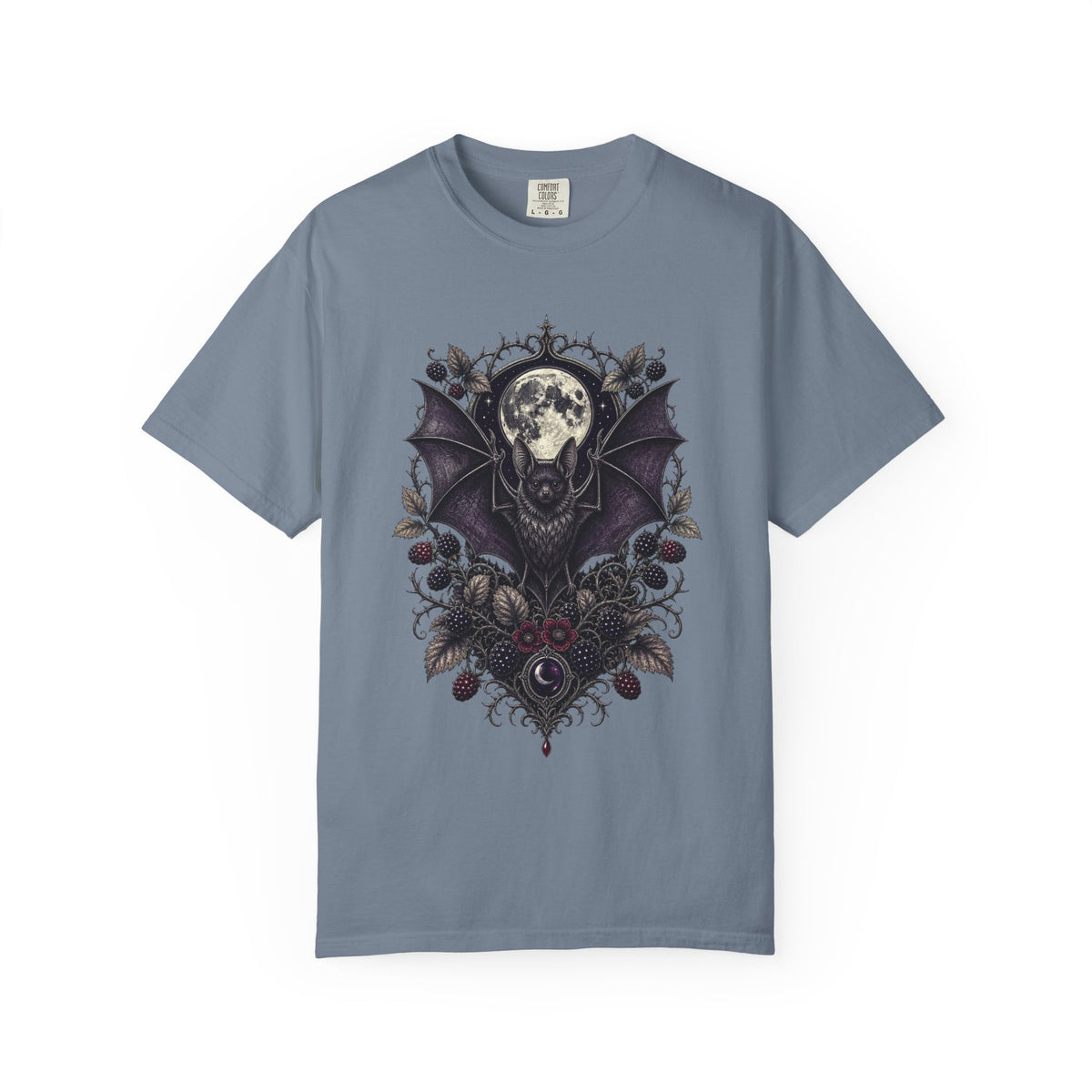 Gothic Blackberry Bat Graphic Tee