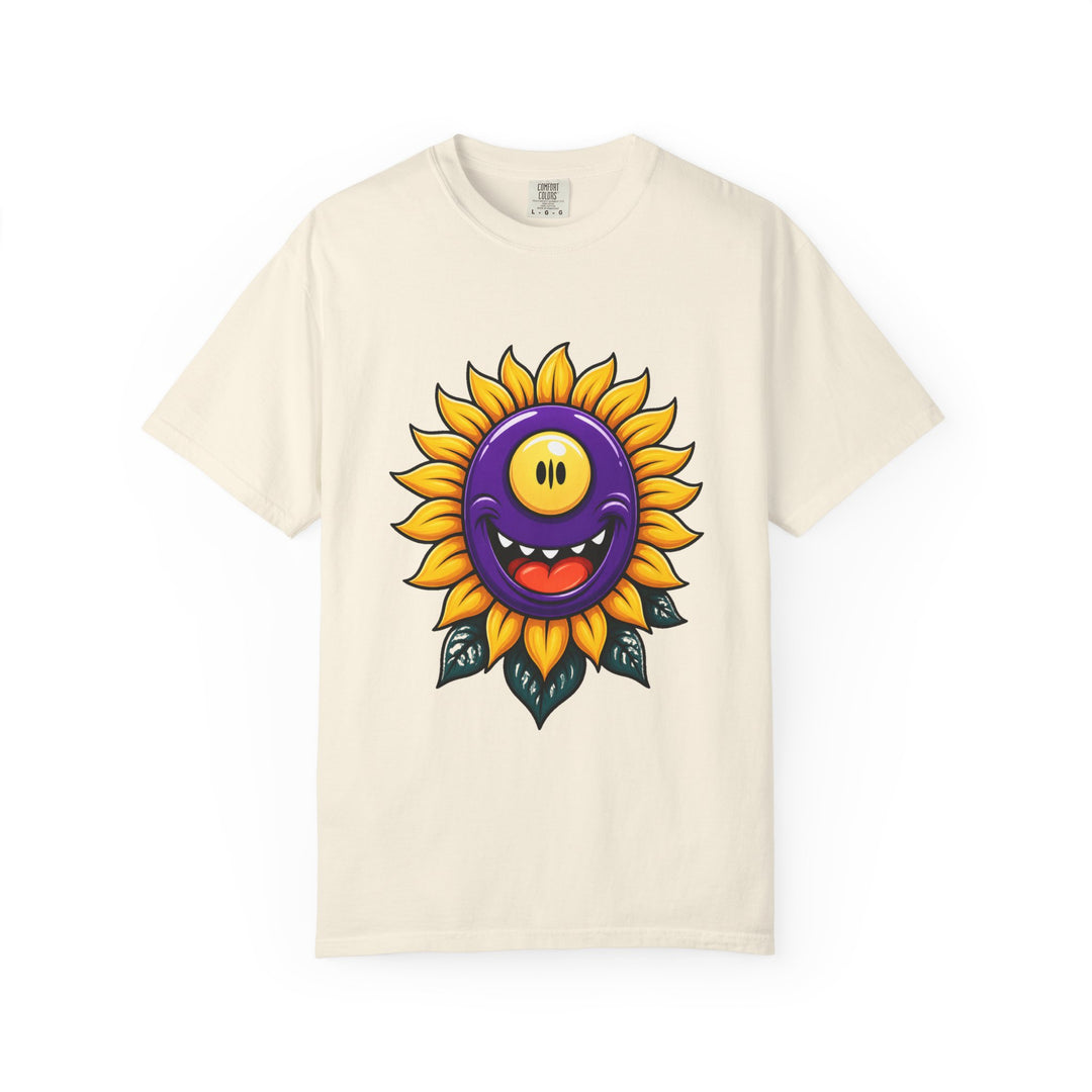 Cyclops Sunflower Monster Cartoon T-Shirt Graphic
