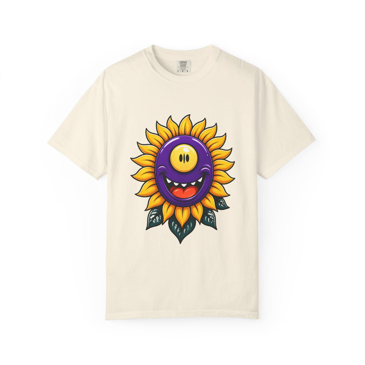 Cyclops Sunflower Monster Cartoon T-Shirt Graphic