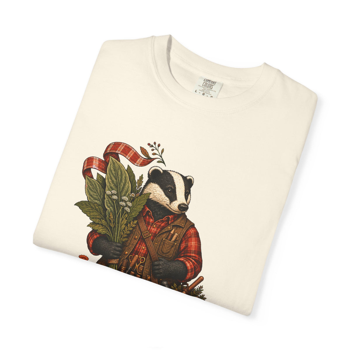 Paprika Plaid Badger Botanist Graphic Tee