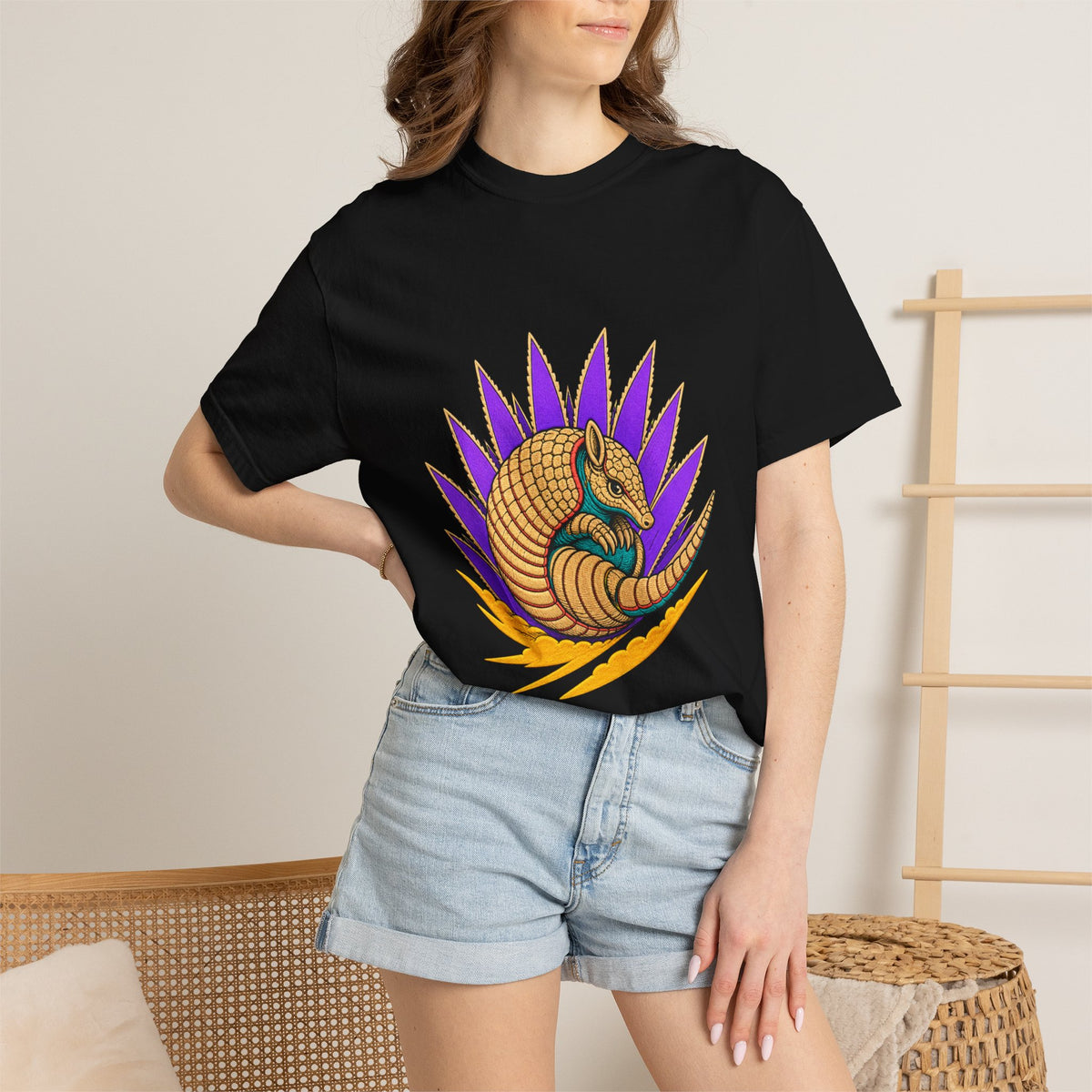 Agave Armadillo Embroidered Western Graphic Tee