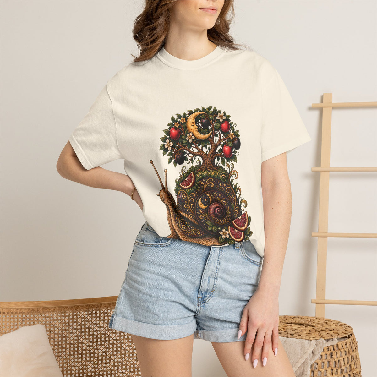 Celestial Orchard Snail Graphic Tee