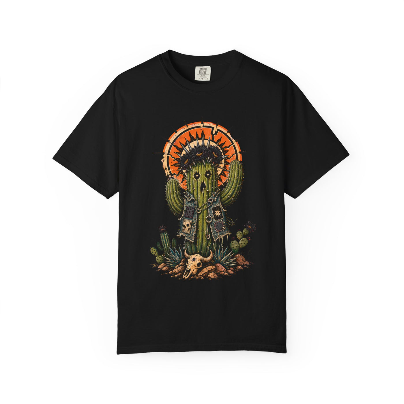 Punk Cactus Desert Halo T-Shirt Graphic