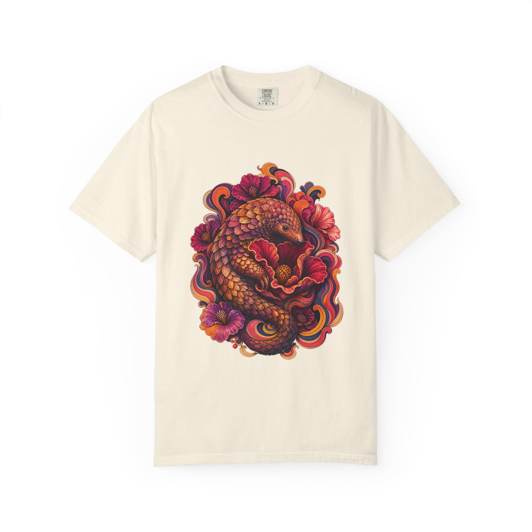 Psychedelic Velvet Pangolin Bloom Graphic Tee