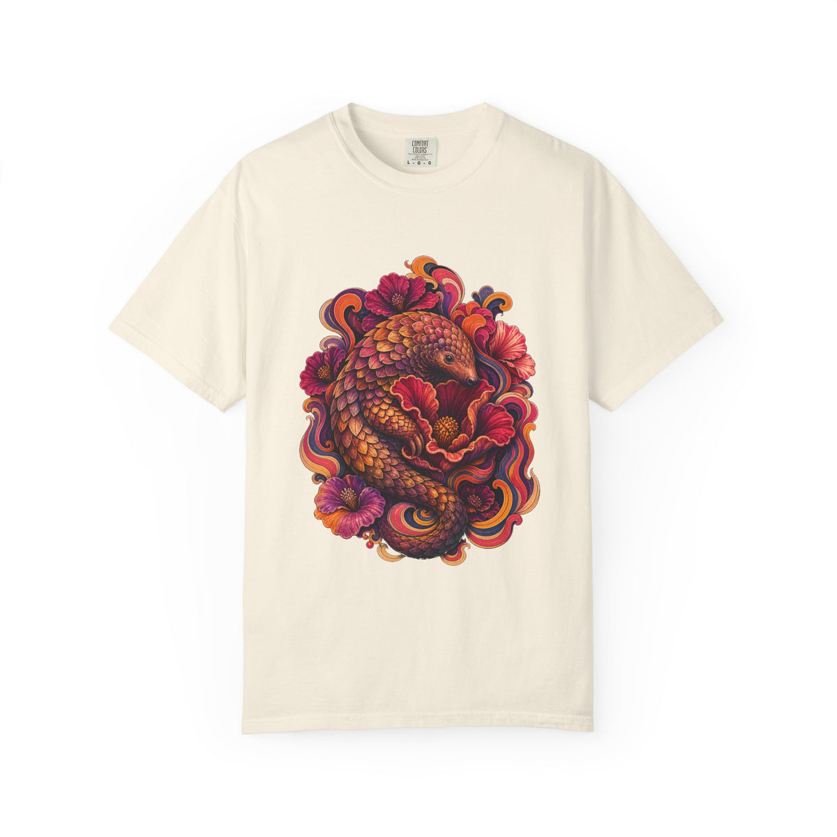 Psychedelic Velvet Pangolin Bloom Graphic Tee