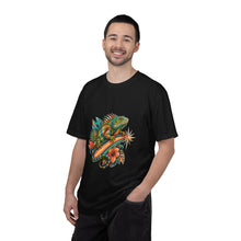 Tropical Plaid Comet Iguana T-Shirt Graphic