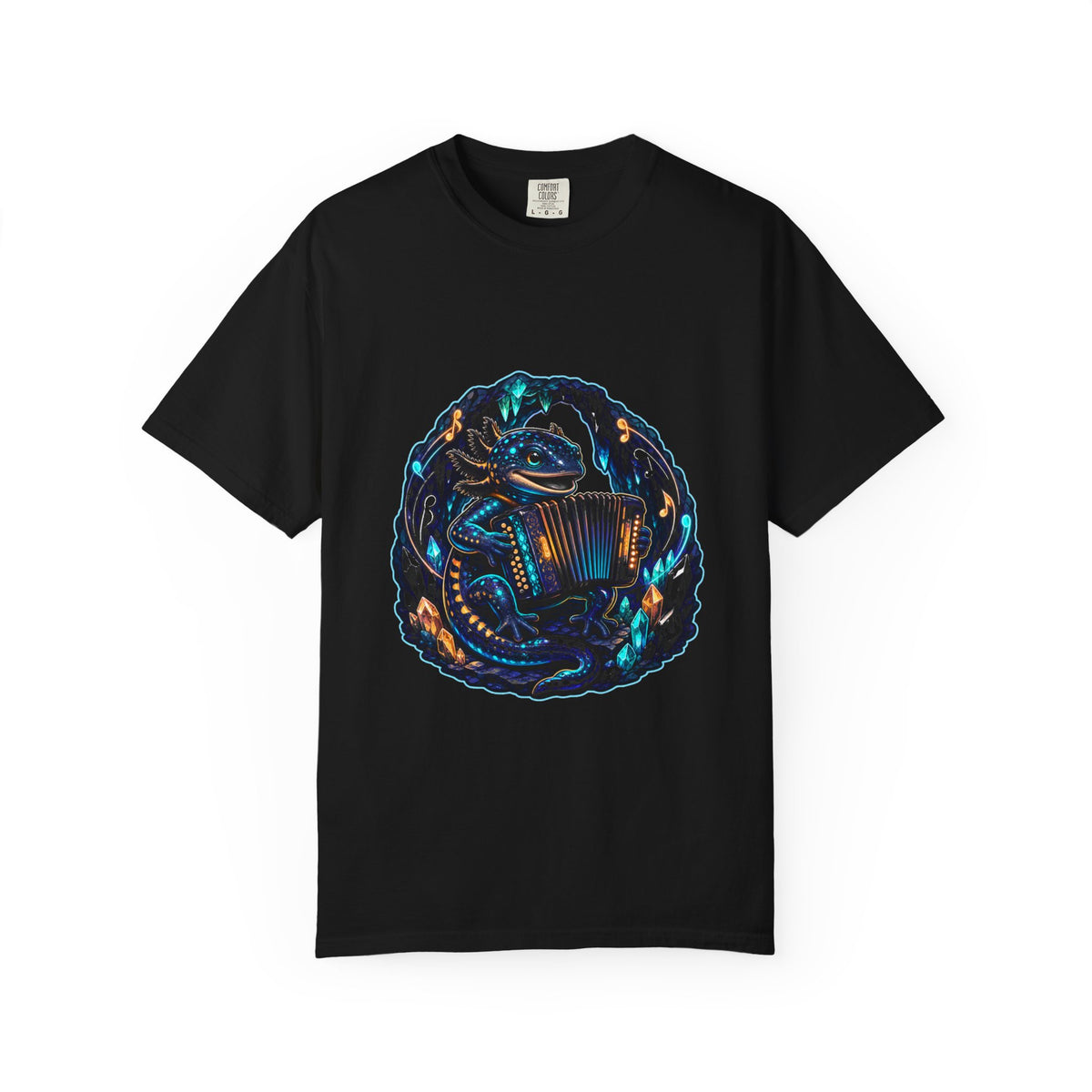Neon Cave Accordion Salamander T-Shirt Graphic