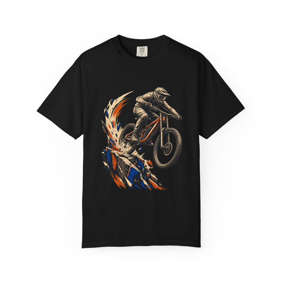 Downhill Rock Drop Linocut Graphic Tee