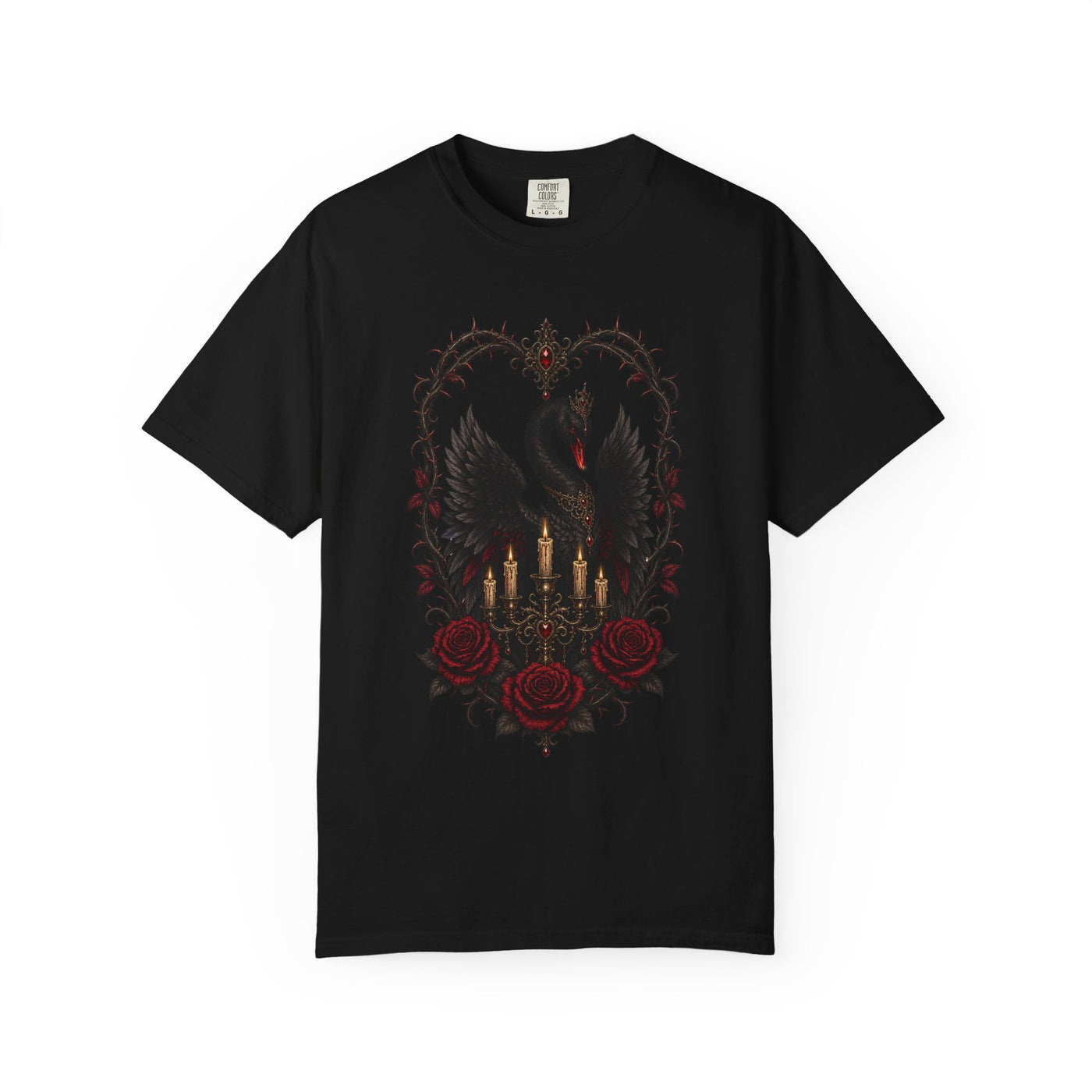 Vamp Romantic Swan Gothic Graphic Tee
