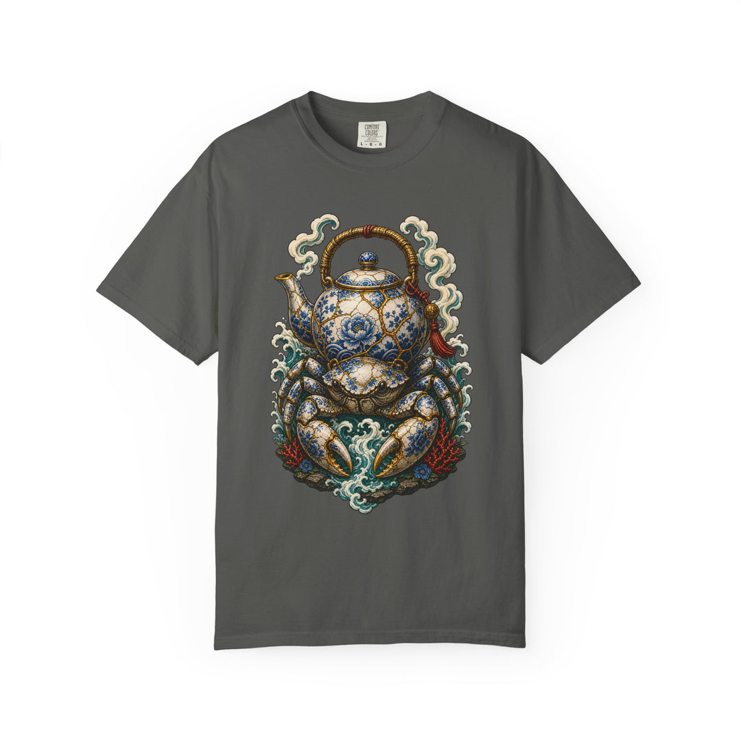 Kintsugi Teapot Guardian Crab T-Shirt Graphic