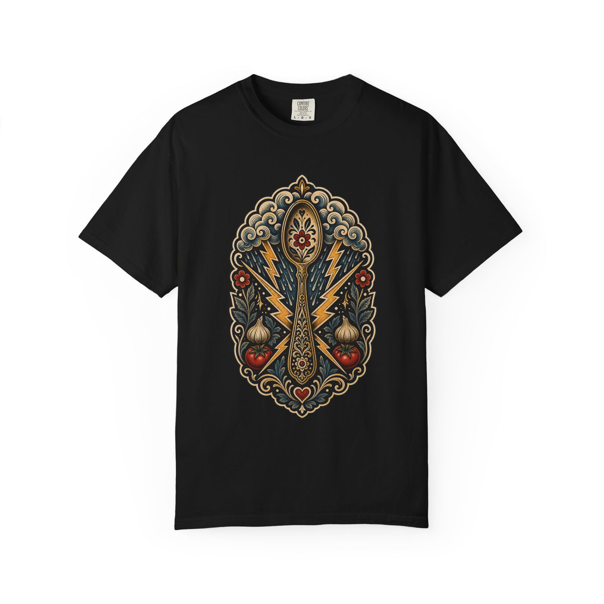 Folk Tattoo Thunder Spoon T-Shirt Graphic